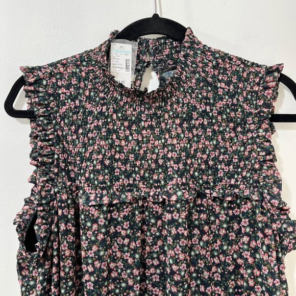 Maurices NWT Navy Floral Sleeveless Knee Length Dress, Key Hole Back [size XL] - Picture 1 of 9